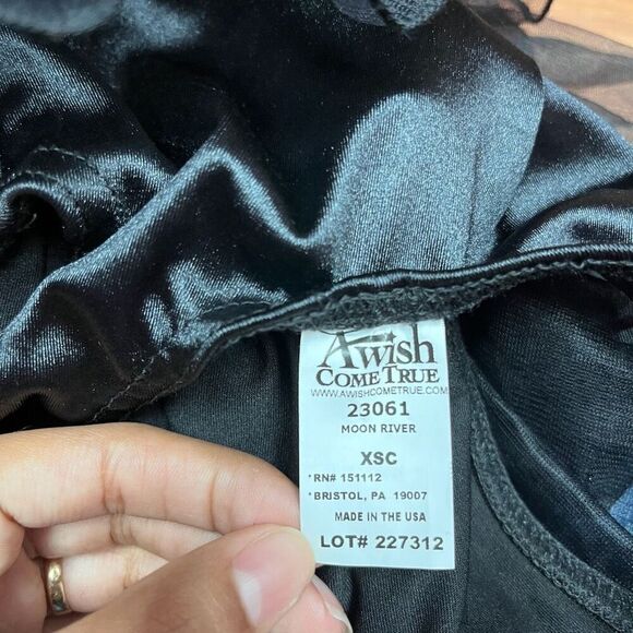 A Wish Come True Kids Girls 23061  Moon River Fit & Flare Dress Black Size XSC - Picture 4 of 9